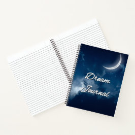 Dream Journal - Sliver Moon Night Sky Journal Notizbuch