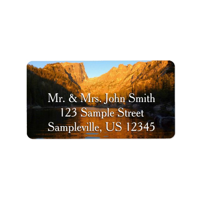 Dream Lake in Sunrise Light I Adressaufkleber (Vorne)