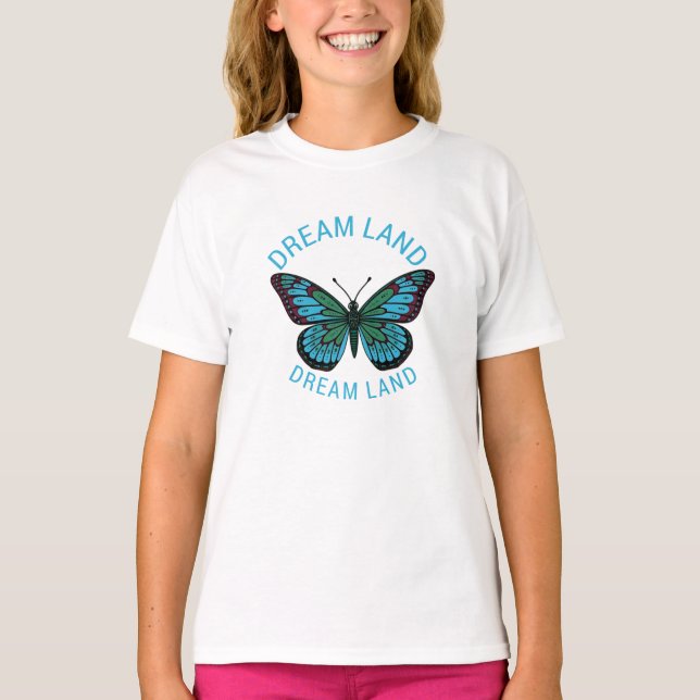 Dream Land Butterfly Graphic T-Shirt (Vorderseite)