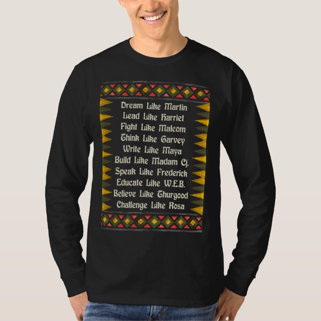 Dream Like Martin African Americans Black History T-Shirt (Vorderseite)
