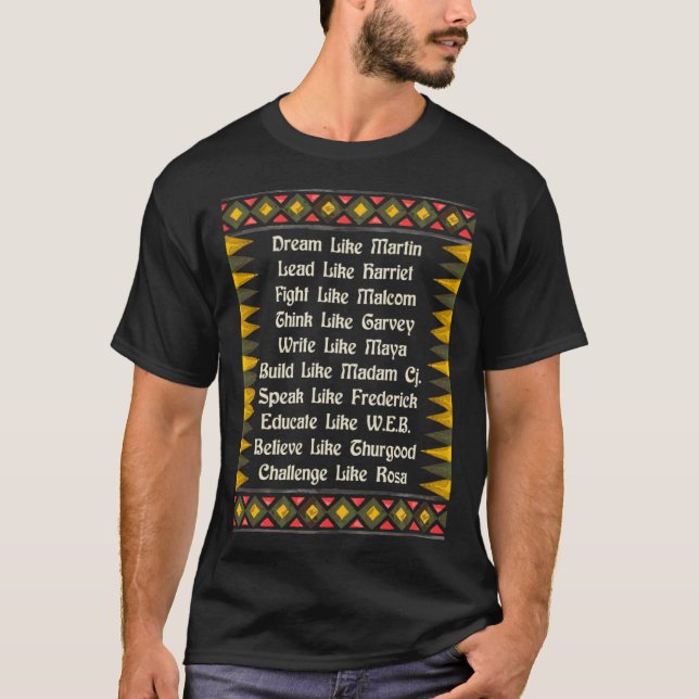 Dream Like Martin African Americans Black History T-Shirt (Vorderseite)