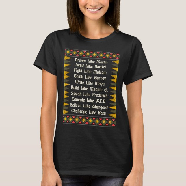 Dream Like Martin African Americans Black History T-Shirt (Vorderseite)