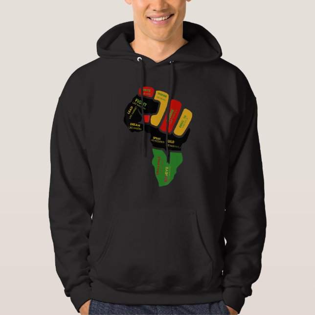 Dream like Martin First Hand Black History Monat P Hoodie (Vorderseite)