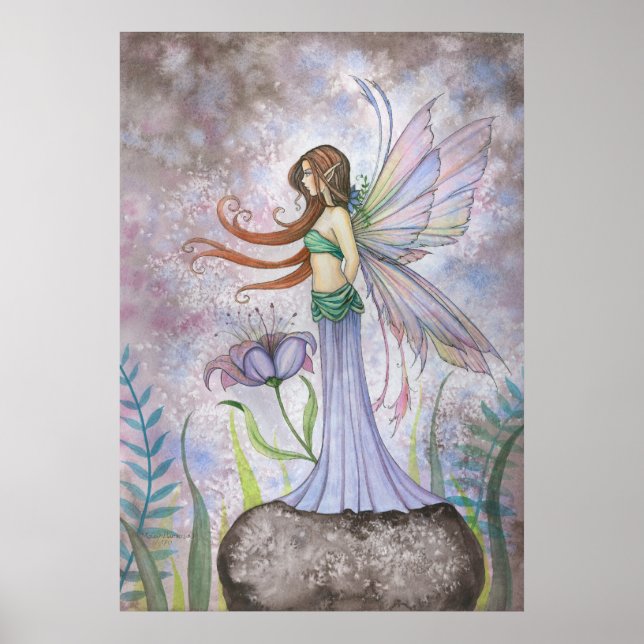 Dream Lily Fairy Art Poster (Vorne)