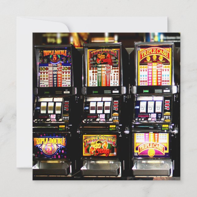 Dream Machines - Lucky Slot Maschinen Einladung (Vorderseite)