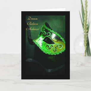 Dream Masquerade Green Abschluss Card Karte