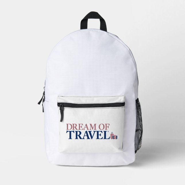 Dream of Travel ® Backpack (Gepäckkollektion) Bedruckter Rucksack (Vorderseite)