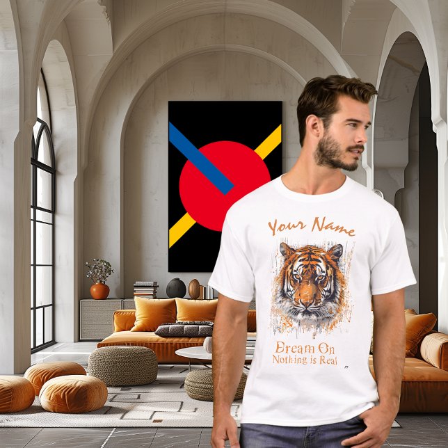 Dream On - Nichts ist real | Cyberpunk Tiger Art T-Shirt (Von Creator hochgeladen)