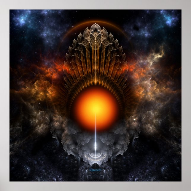 Dream Orb Fraktal Art Poster (Vorne)