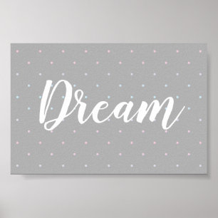 Dream Pastel Dot Pattern Poster