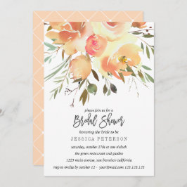 Dream Peach Blume Hochzeit Brautparty Party Einladung