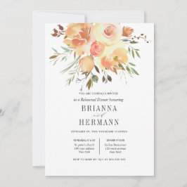 Dream Peach | Blume Hochzeitsessen Probe Einladung