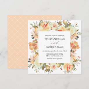 Dream Peach Extravagante Frühlingsfloraldiamante Einladung