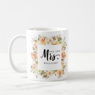 Dream Peach WEDEN THE NEW MRS Typografy Kaffeetasse
