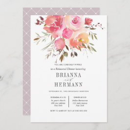 Dream Pink | Blume Hochzeitsessen Probe Einladung