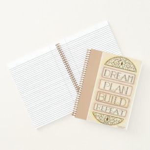 Dream Plan Build Repeat Spiral Notebook Notizbuch