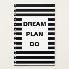 Dream Plan Do Black Stripes Motivierend Zitat Planer