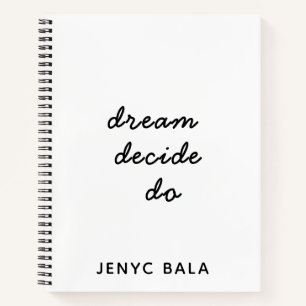 Dream Plan Do Flieder Pastell-Design Notizbuch