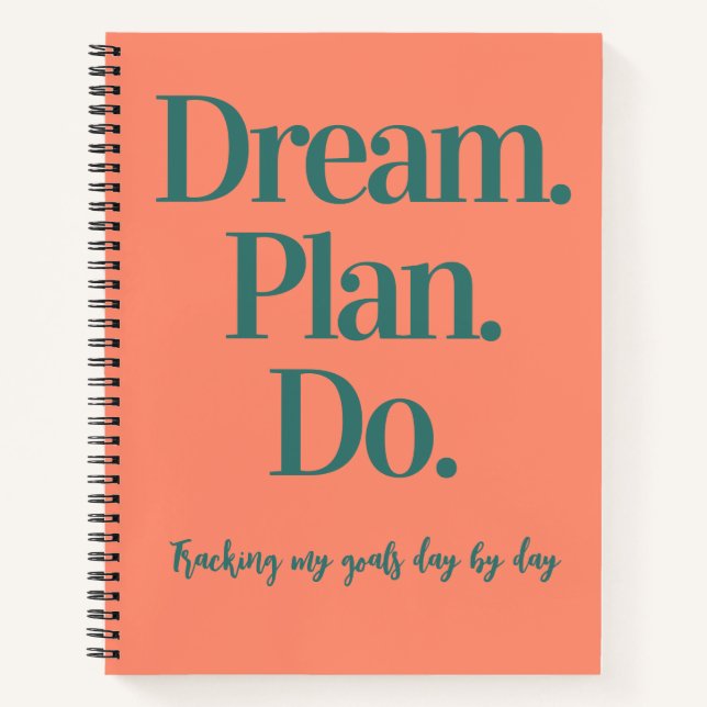 Dream Plan Do Goal Tracker Bullet Journal Notizbuch (Vorderseite)