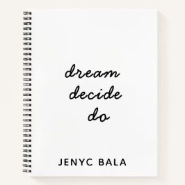 Dream Plan Do Lilac Pastel Design Notizbuch