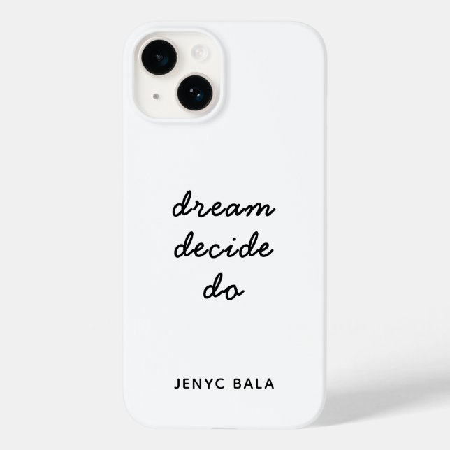Dream Plan Do Modern Minimalistisch Einfach Case-Mate iPhone Hülle (Rückseite)
