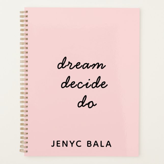 Dream Plan Do Rosé Design Planer (Vorderseite)