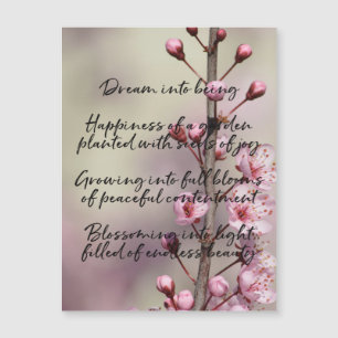 Dream Poem Cherry Blossom Blume Magnetkarte