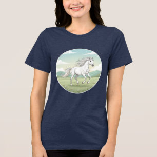 Dream Ride - Majestic White Horse Women's T-Shirt Tri-Blend Shirt