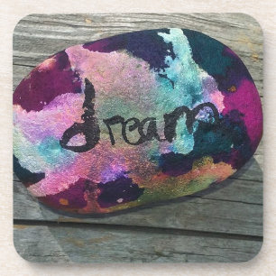 Dream Rock Ich malte mit Alkohol und Indien Tinte. Getränkeuntersetzer