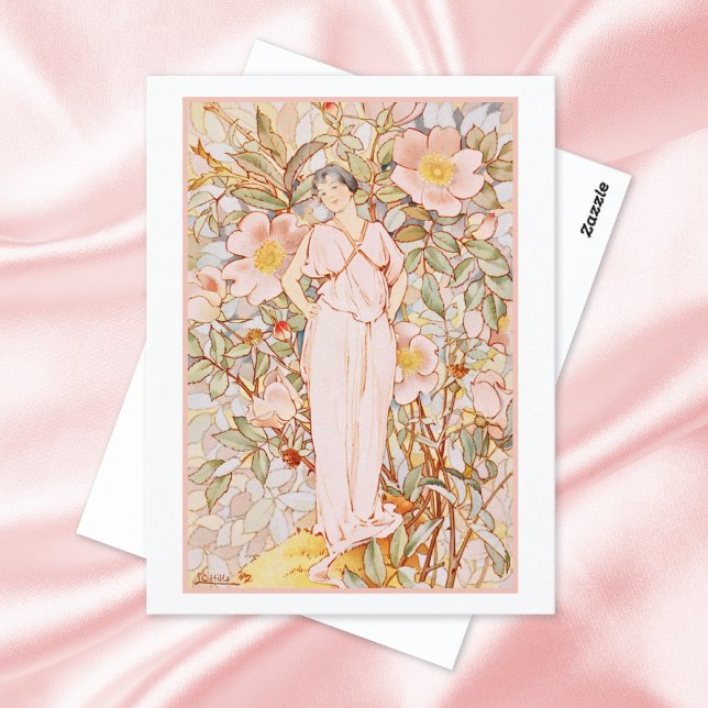 Dream Rose Wilde Rose Fairy Postkarte (Von Creator hochgeladen)