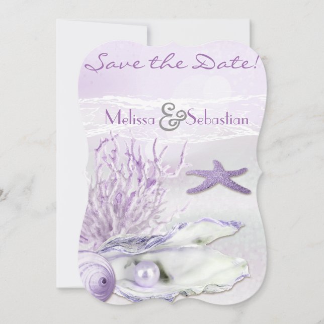 Dream Shore Beach Orchid Wedding Save the Date (Vorderseite)