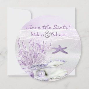 Dream Shore Beach Orchid Wedding Save the Date