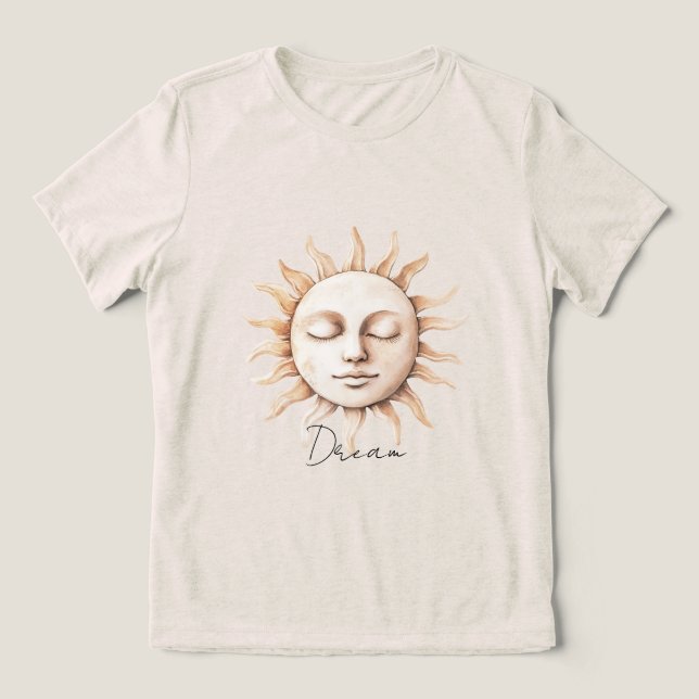 Dream Sicilian Sun Tri-Blend Shirt (Design Vorderseite)