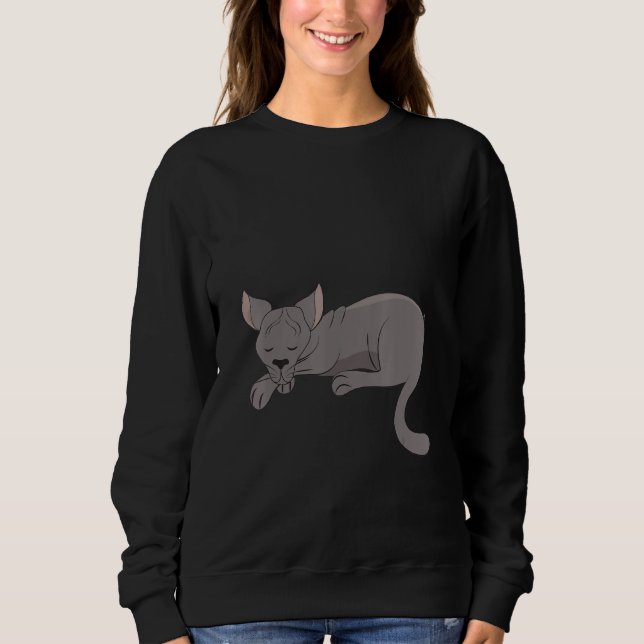 Dream Sleep, Oriental Shorthair Cat, Cat Sleep Sweatshirt (Vorderseite)