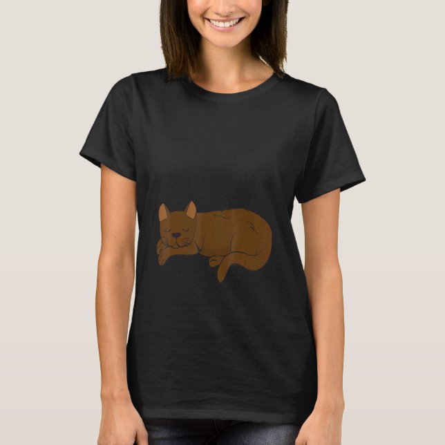 Dream Sleep Snooze Snooze Light Burmese Cat Sleep T-Shirt (Vorderseite)