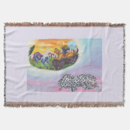 Dream Snowleopard Eros reitet Lioness Lion Princes Decke