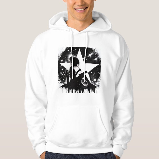 Dream star print hoodie  (Vorderseite)