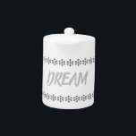 Dream Tea Jar<br><div class="desc">Dieses traumhafte Design inspiriere mit seinem abstrakten Hintergrund und Buchstaben, die DREAM ausdrücken. Macht ein großartiges Geschenk für einen geliebten oder einen Freund.</div>