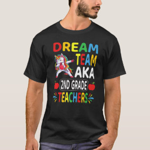 Dream Team Aka 2nd Grade Lehrer Dabbing Unicorn T-Shirt