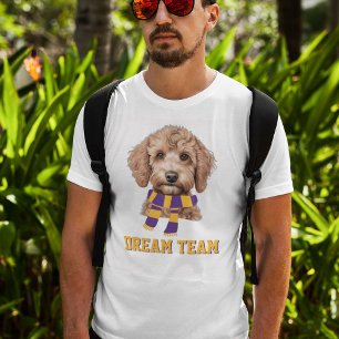Dream Team Anpassbare Farbe Sport Fan Hund Lover T-Shirt