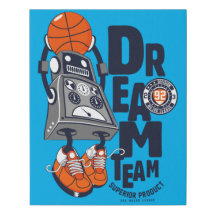 Dream Team Basketball Artwork Leinwand