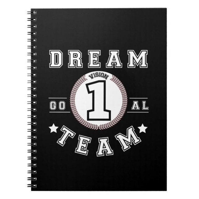 Dream Team One Vision One Goal Teamwork Office Notizblock (Vorderseite)