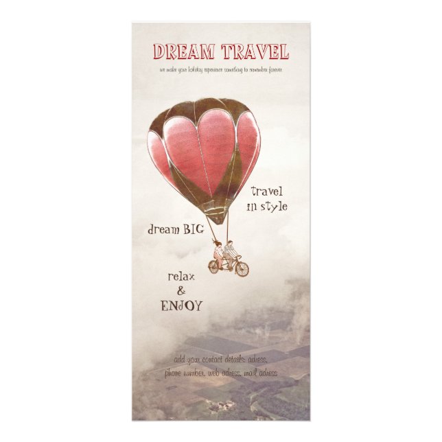 Dream Travel Rack Card Werbekarte (Vorne)