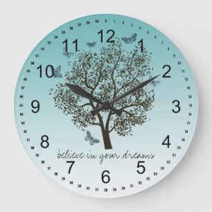Dream Tree Große Wanduhr