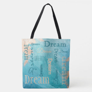 Dream Typografy Script Turquoise Watercolor