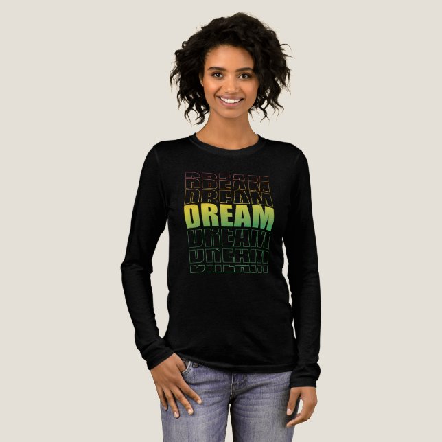 Dream Typography – Gradient Aesthetic Motivational Tri-Blend Shirt (Volle Vorderseite)