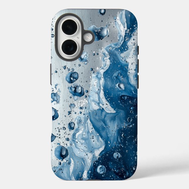 Dream Watercolor Ocean Water Splash Handy Case (Rückseite)