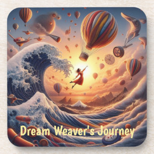 Dream Weaver's Journey: Fantasy Hot Air Balloons Getränkeuntersetzer