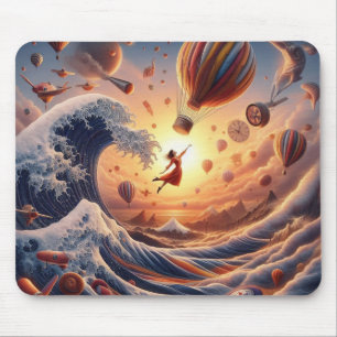 Dream Weaver's Journey: Fantasy Hot Air Balloons Mousepad