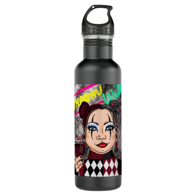 Dream Wild Goth Girl Edelstahlflasche (Vorderseite)